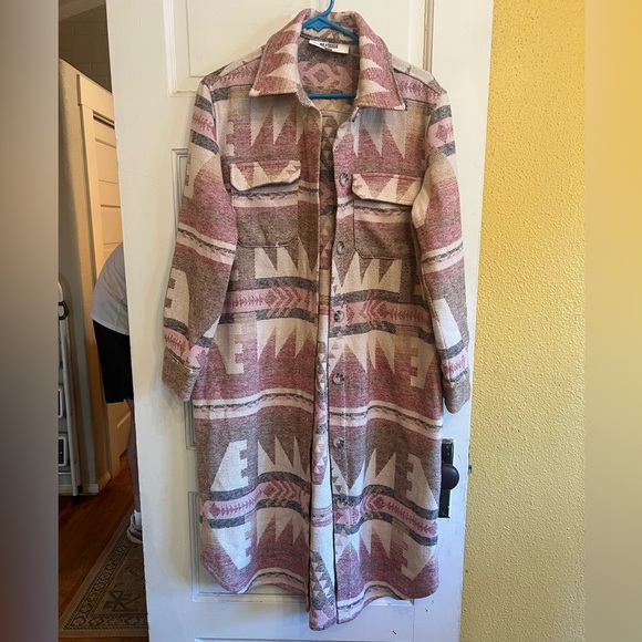 BB Dakota Pink and Brown Mojave Moon Utility Jacket | size Medium - Picture 1 of 8